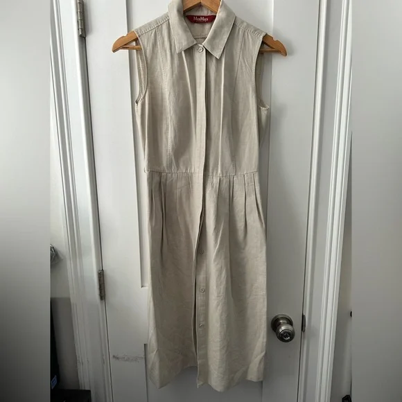 MaxMara | Dresses | Maxmara Studio Linen Dress | Poshmark
